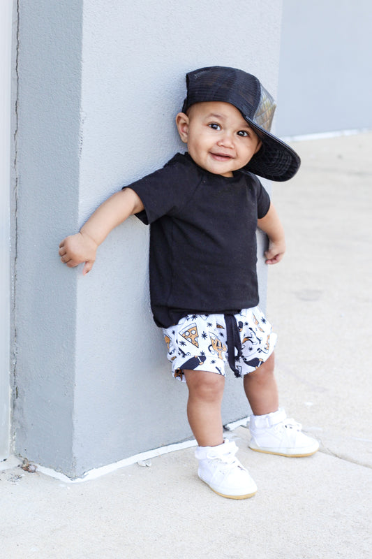 Solid Black Edgy Tee