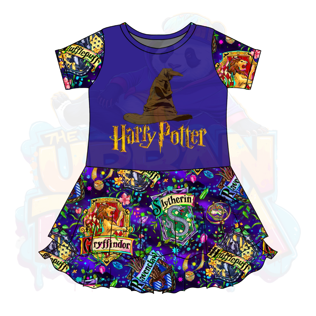 Wizard Houses Twirl Dress